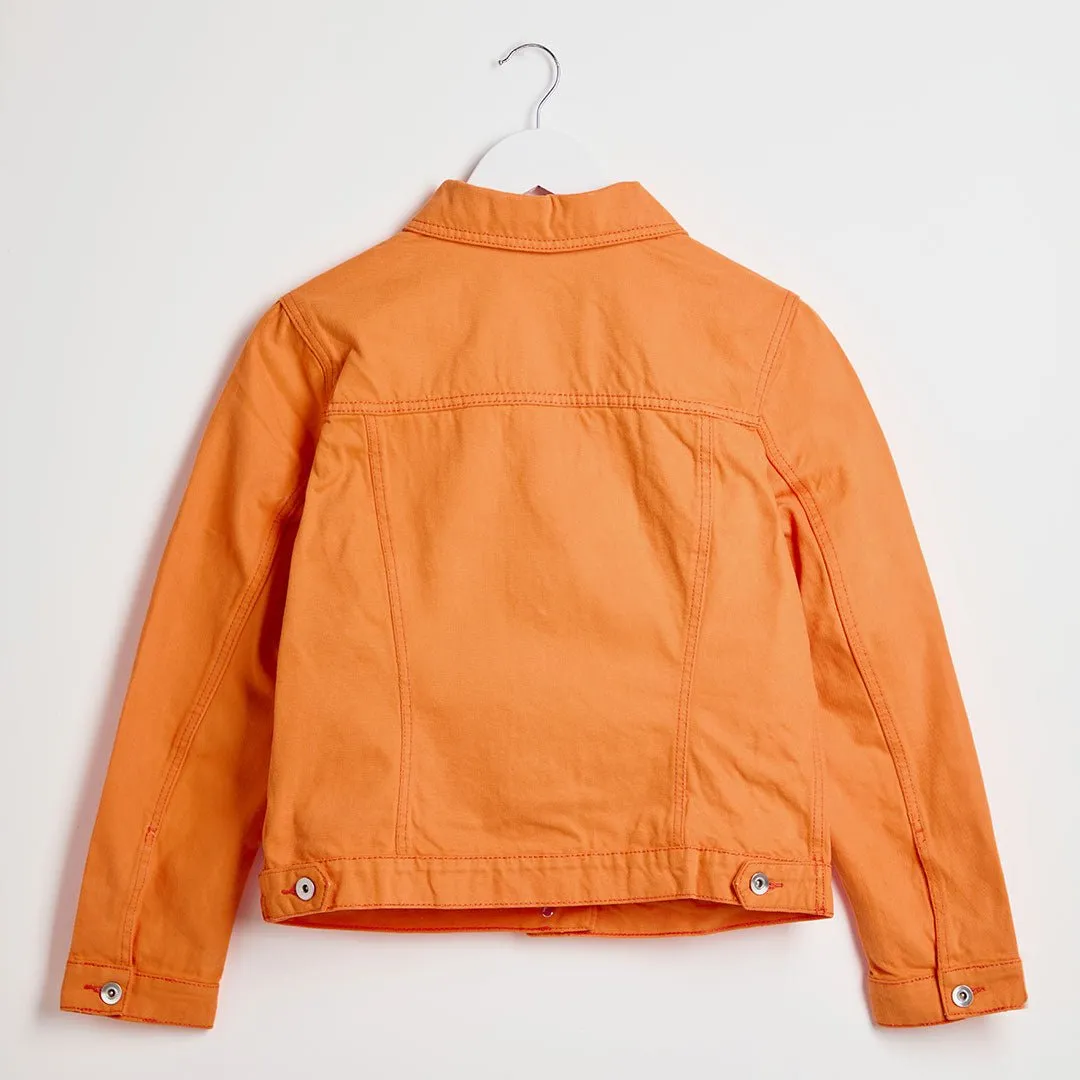 Ladies Orange Denim Jacket