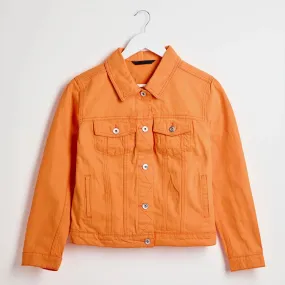 Ladies Orange Denim Jacket