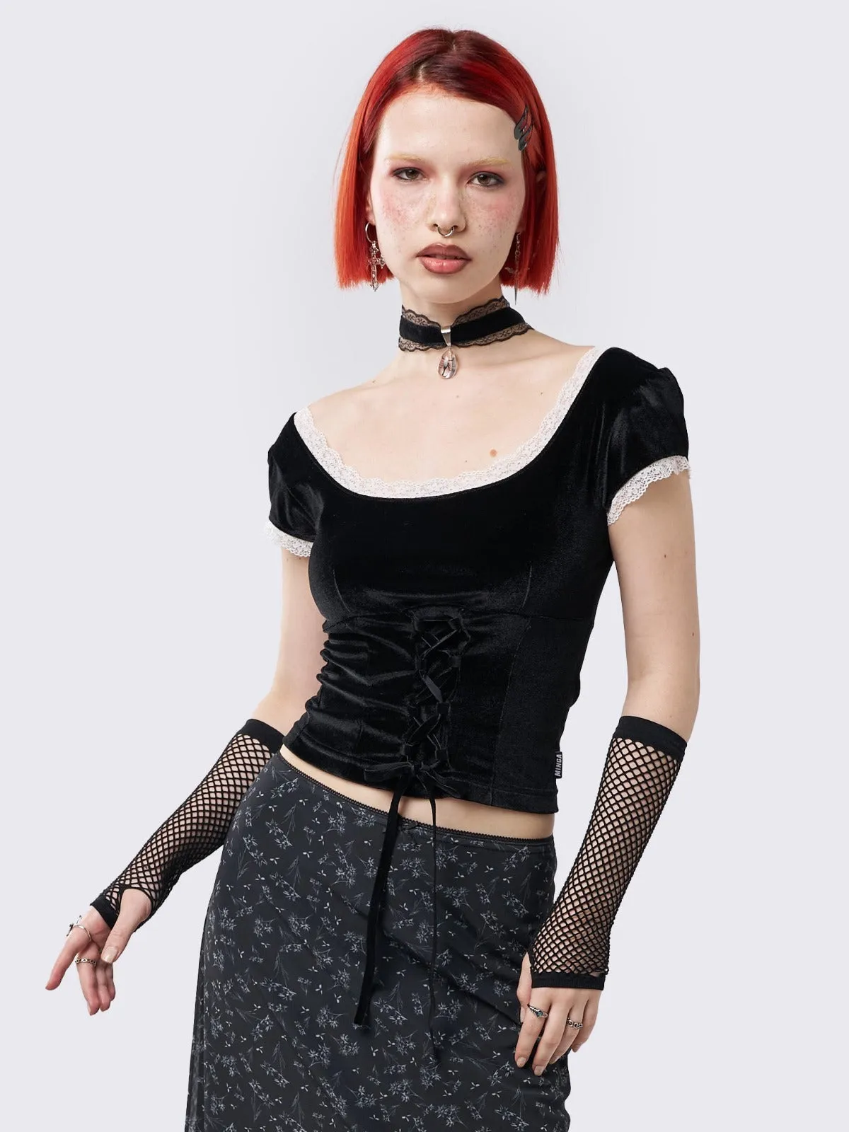 Laurel Velvet Corset Top