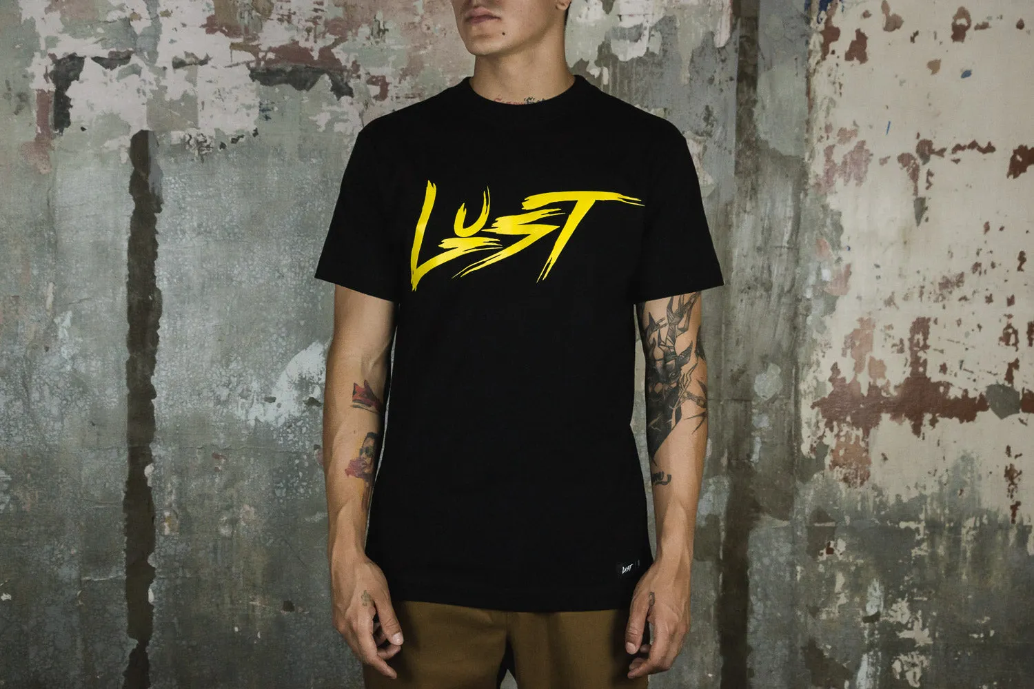 Lust Classic Logo "Bright Yellow" Tee