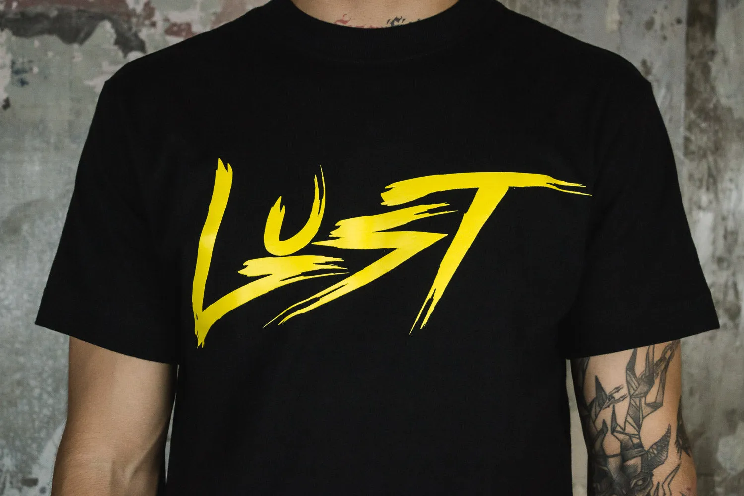 Lust Classic Logo "Bright Yellow" Tee