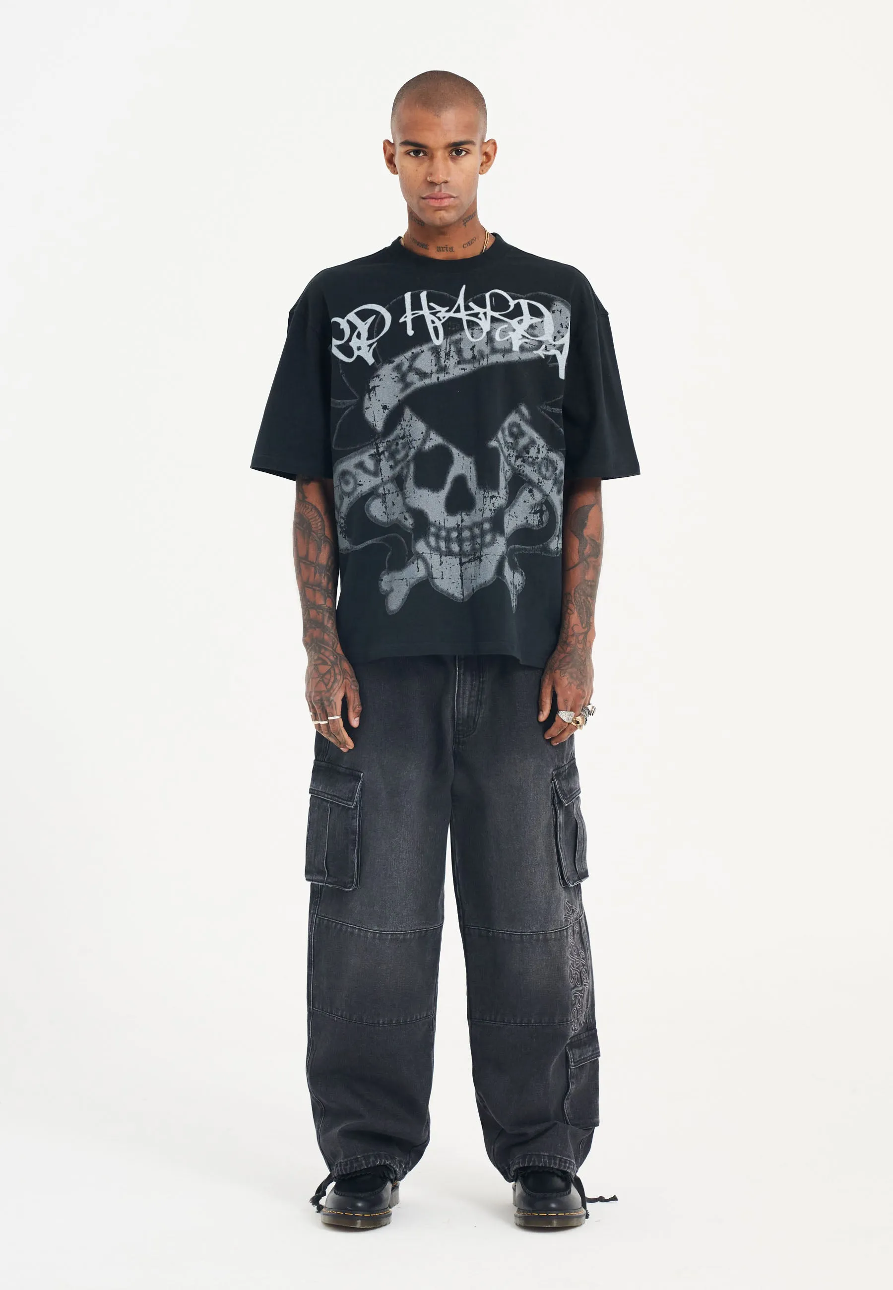 Mens Graffiti Lks Relaxed Tshirt - Black