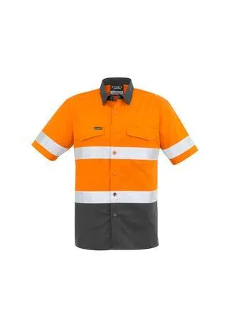 Mens Rugged Cooling Taped Hi Vis Spliced S/S Shirt