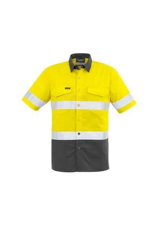 Mens Rugged Cooling Taped Hi Vis Spliced S/S Shirt