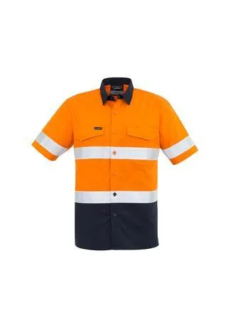 Mens Rugged Cooling Taped Hi Vis Spliced S/S Shirt