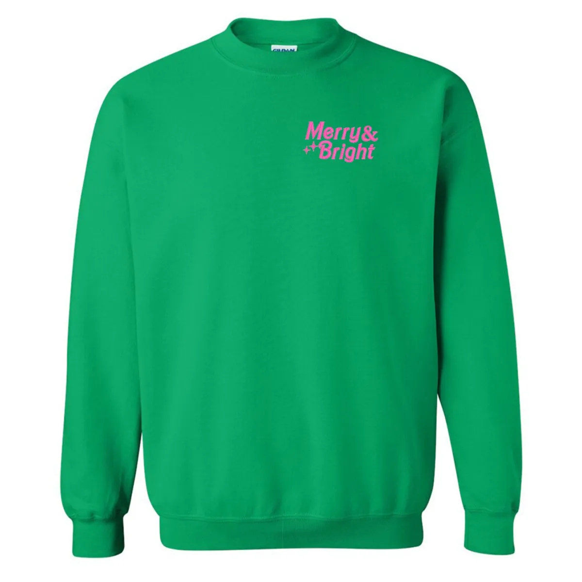 'Merry & Bright' Embroidered Crewneck Sweatshirt