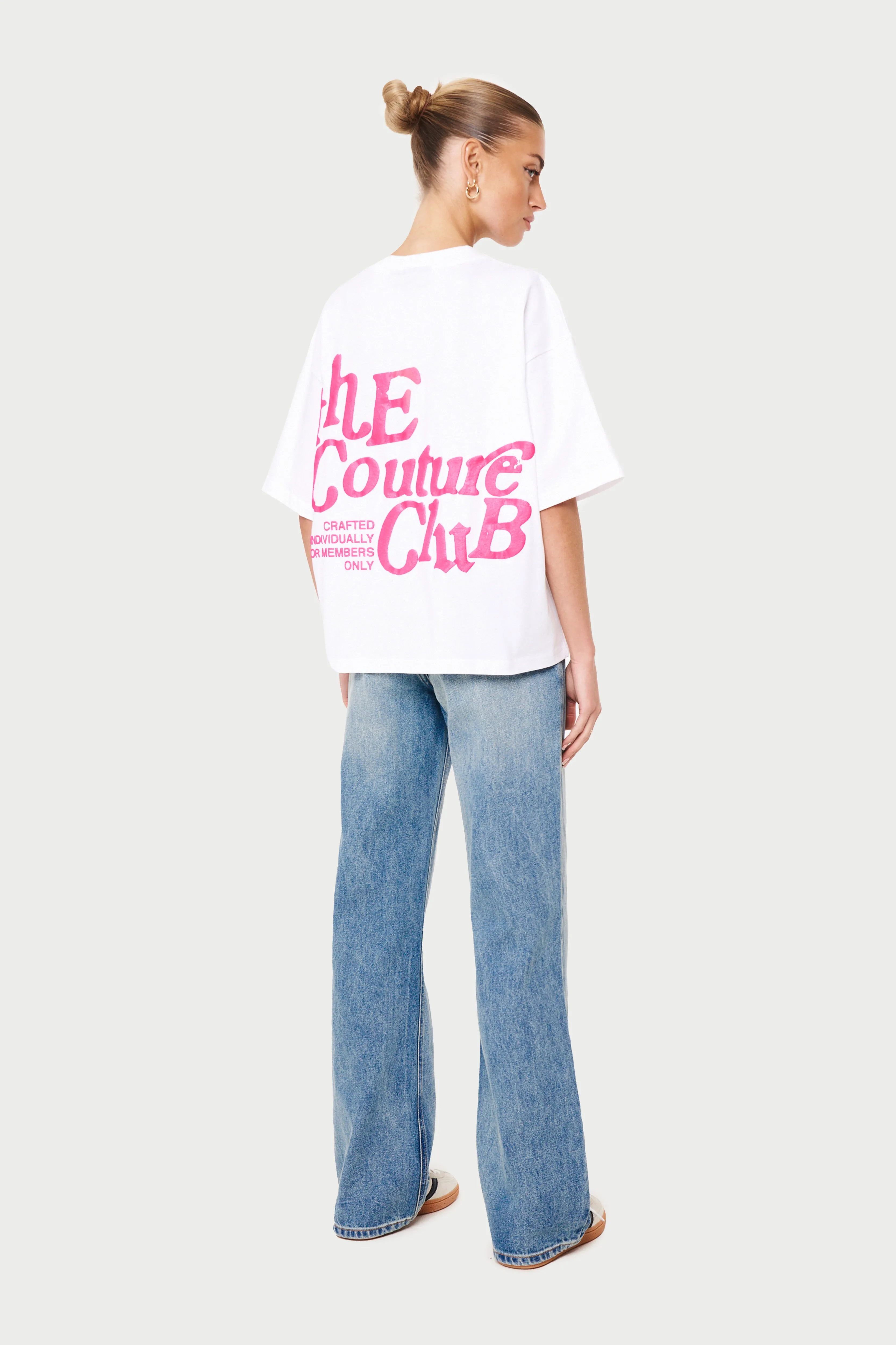 MULTI FONT RELAXED T-SHIRT - PINK