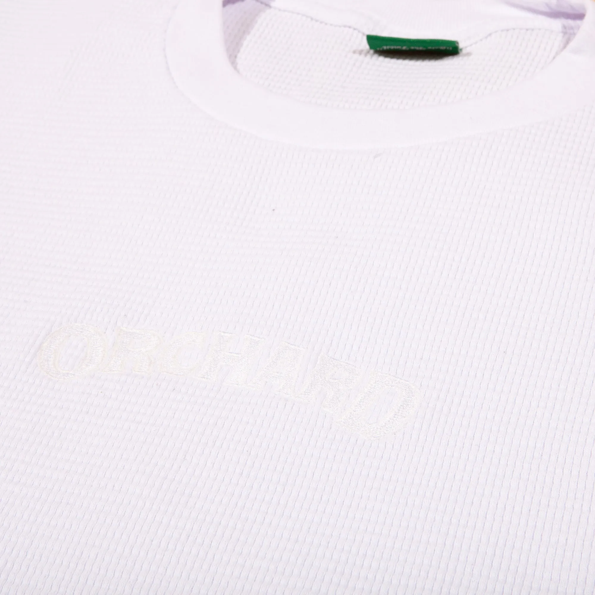 Orchard Emb Text Logo Thermal Shirt White/White