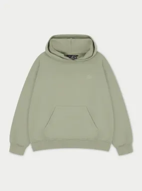 OUTLINE EMBLEM RELAXED HOODIE - SAGE