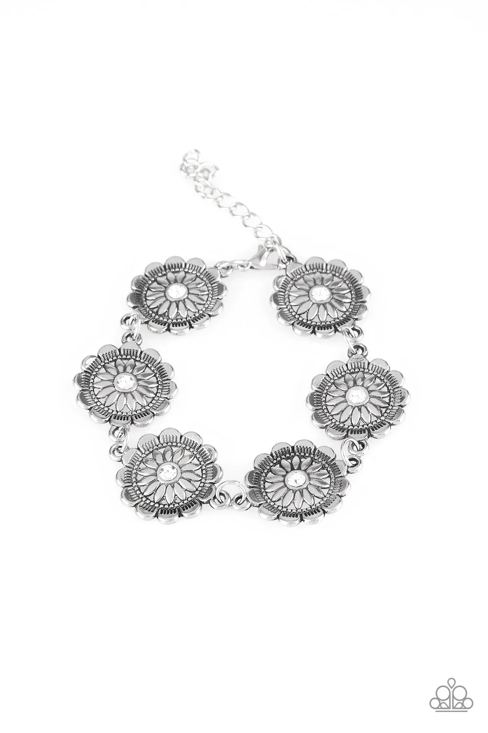 Paparazzi Funky Flower Child White Bracelet