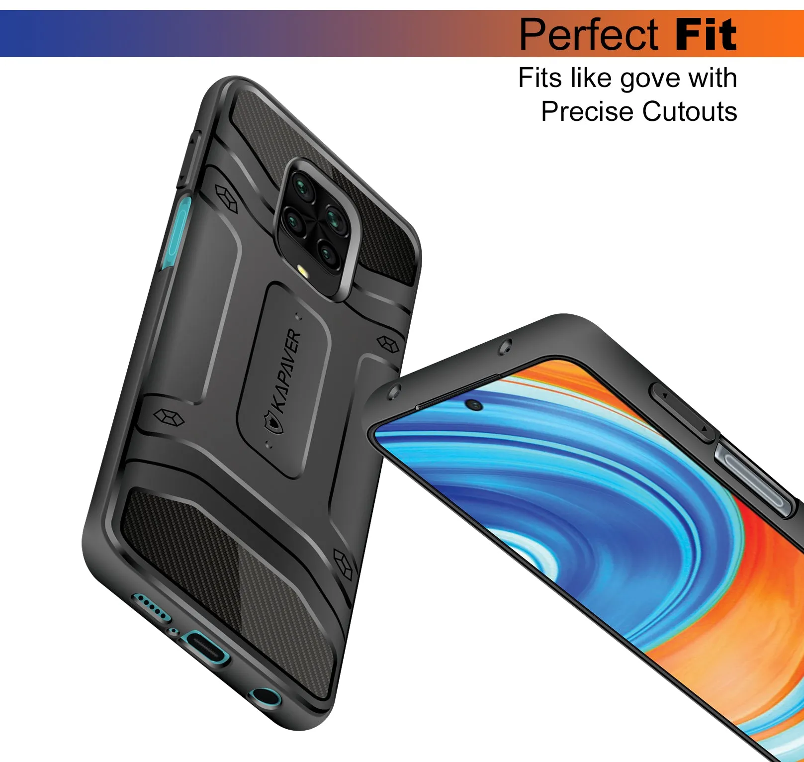 Poco M2 Pro Back Cover Case | Rugged Black