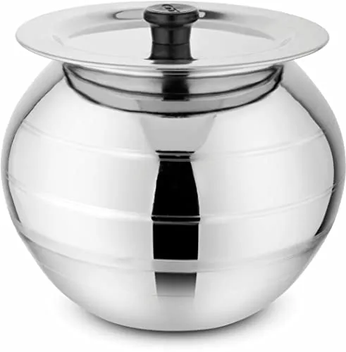 Prabha Stainless Steel Thermal Rice Cooker - Fast Heating, 1.5Kg Capacity, Durable Design - 2-Year Warranty