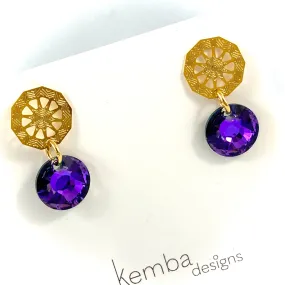 "Light Bright 4" Earrings (Grape)