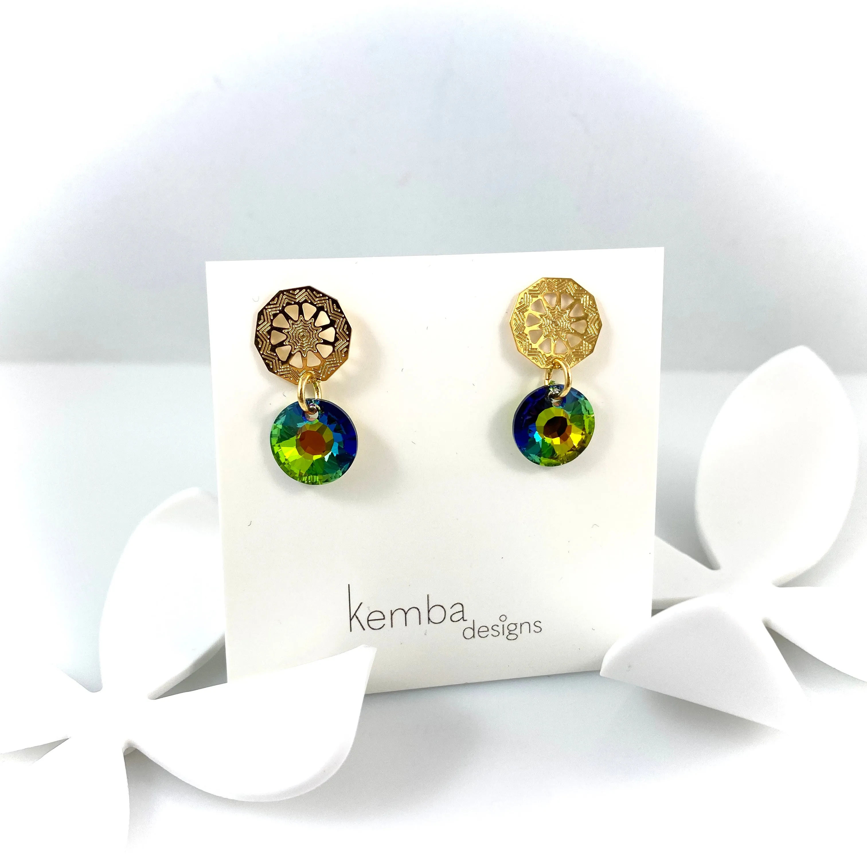 "Light Bright 4" Earrings (Rainbow)