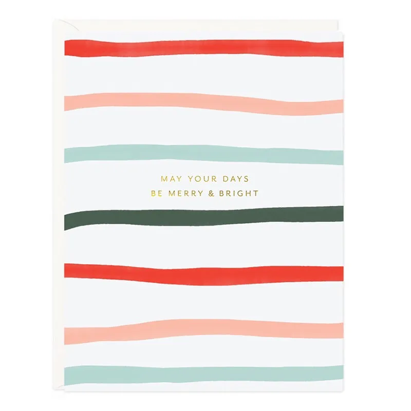 RAMONA & RUTH | Merry & Bright Striped Card