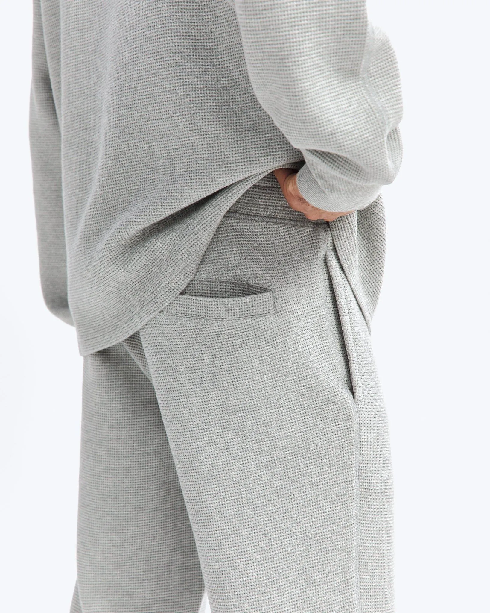 Reigning Champ - Flatback Thermal Pant - Heather Grey