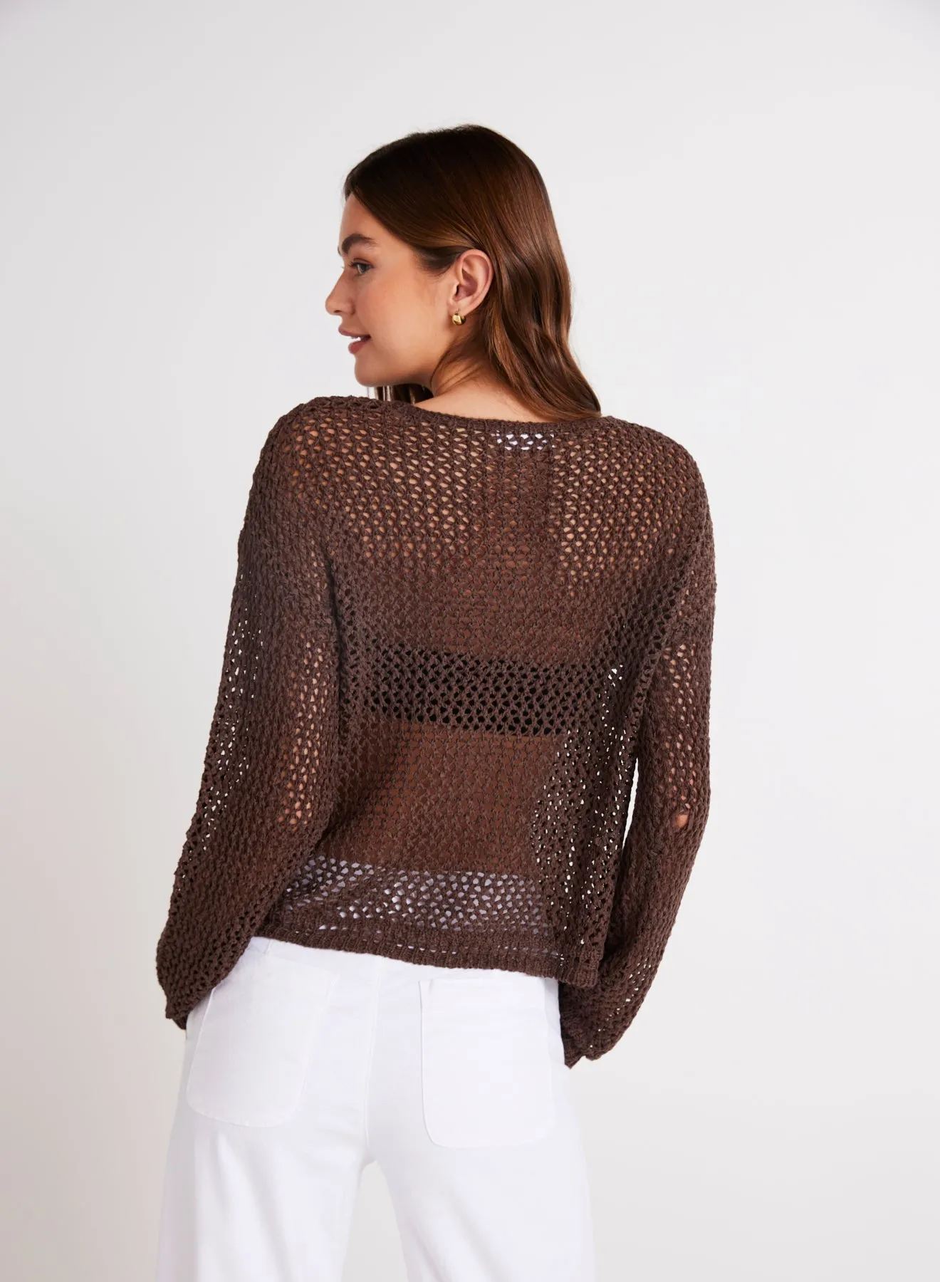 Relaxed Dropped Shoulder Sweater - Cocoa Cabana