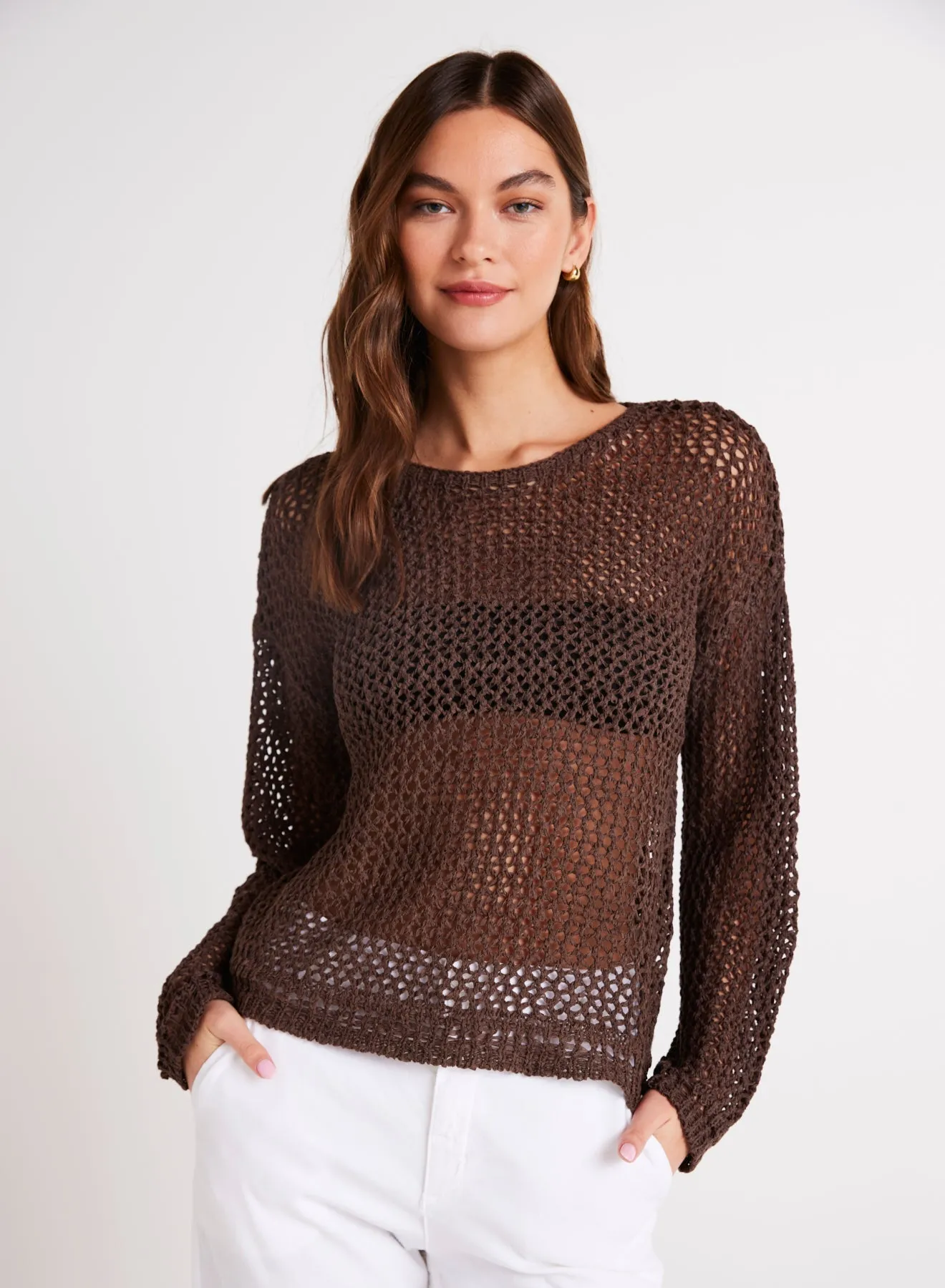 Relaxed Dropped Shoulder Sweater - Cocoa Cabana