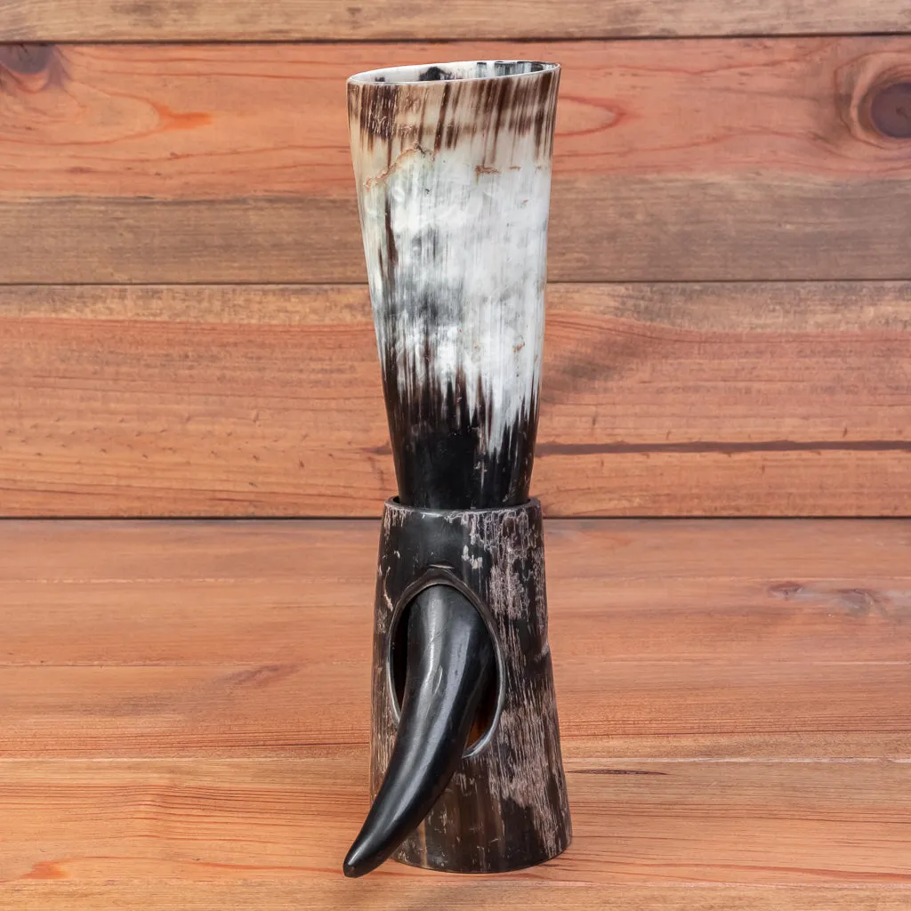 Rugged Drinking Horn   Horn Stand