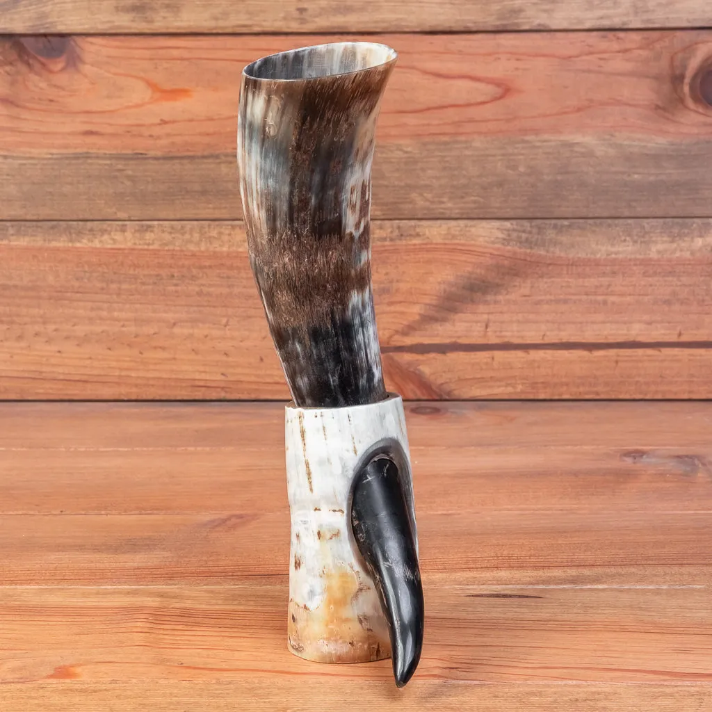 Rugged Drinking Horn   Horn Stand