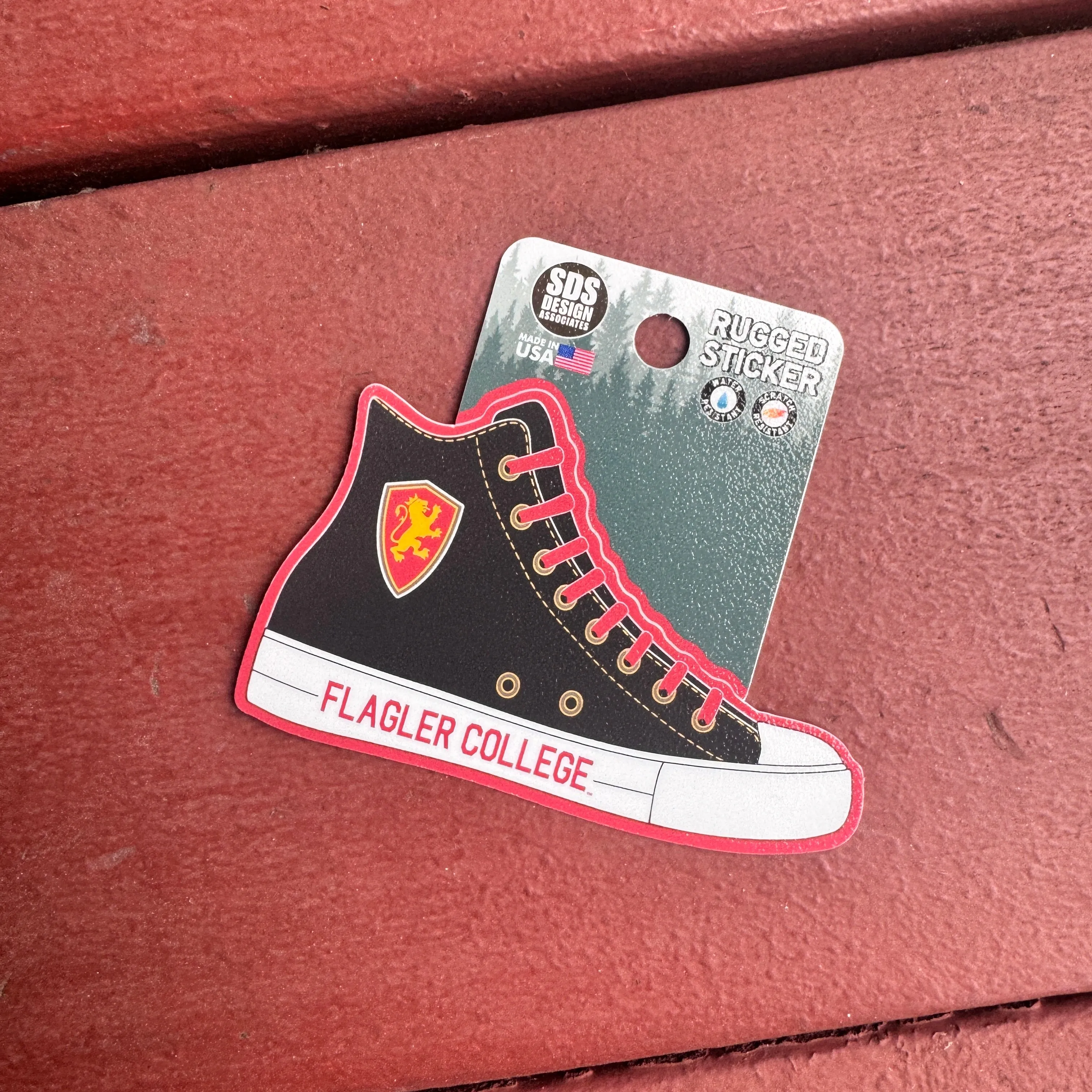 Rugged Flagler College Sneaker Sticker