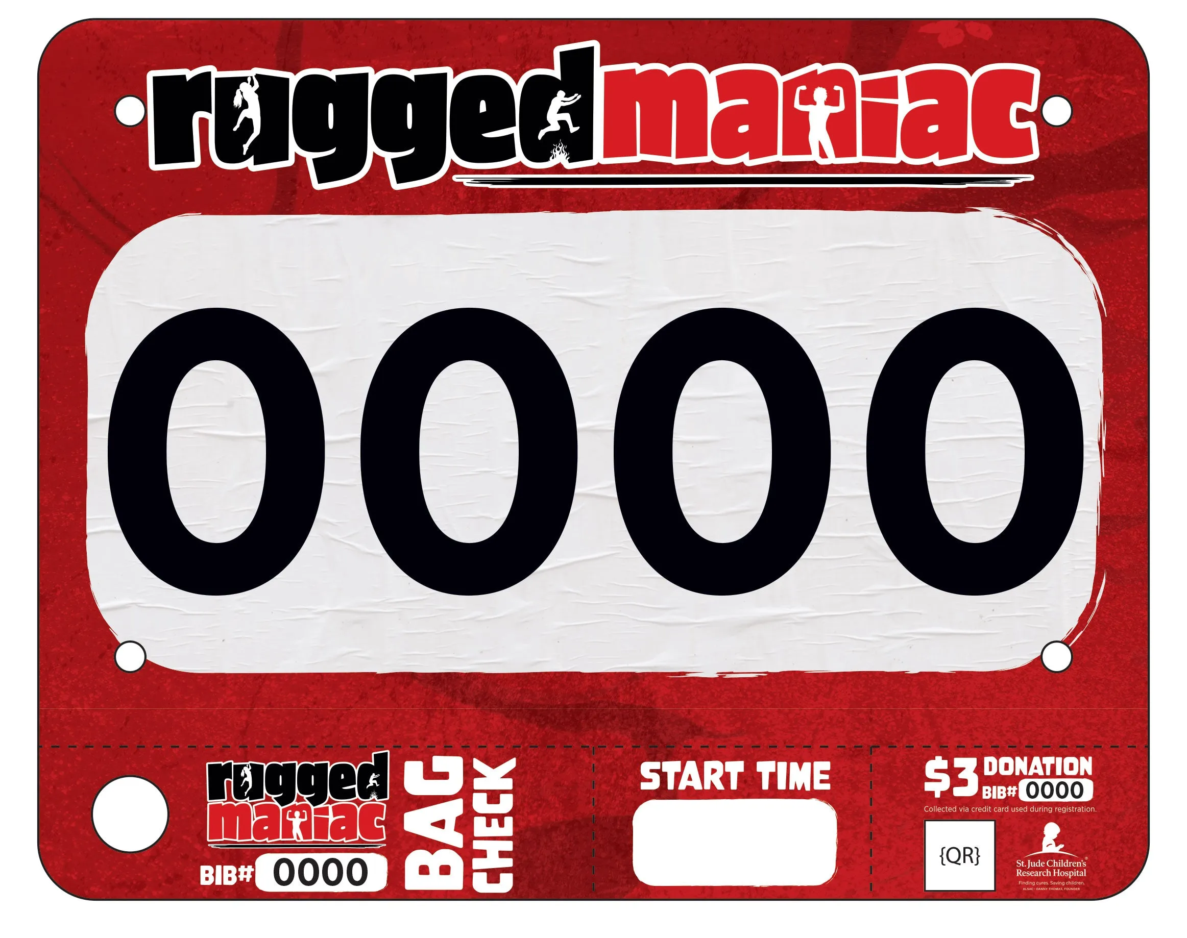 Rugged Races Bib Template