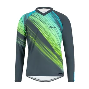 Santini Sasso Thermal Long Sleeve MTB Jersey (Green)