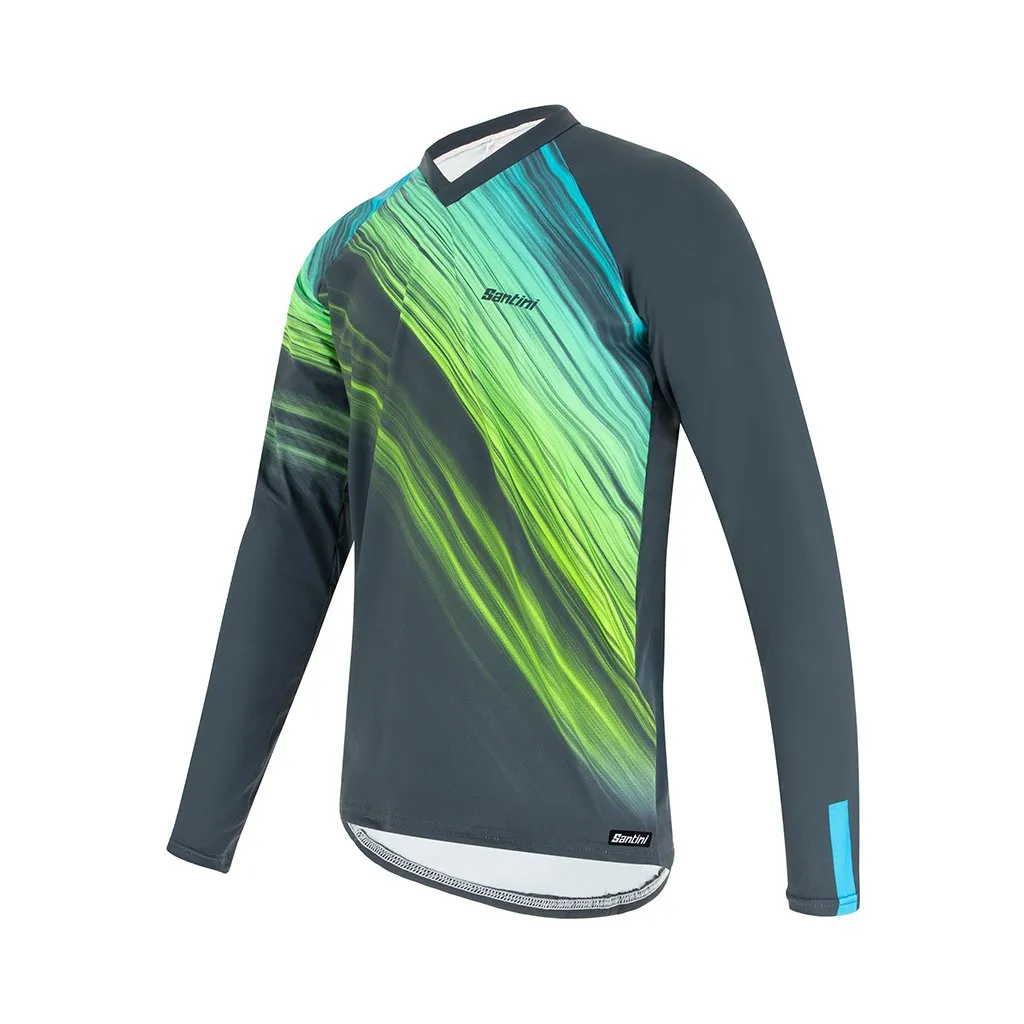 Santini Sasso Thermal Long Sleeve MTB Jersey (Green)