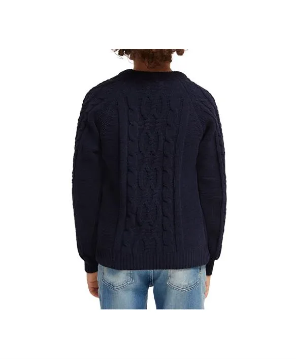 Scotch & Soda Boys Navy Cable Knit_173593-0002