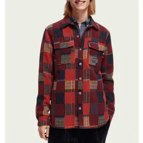 Scotch & Soda Patched Check Jacquard Overshirt (Combo A) 169160