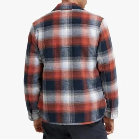 Scotch & Soda Teddy Lined Checked Overshirt (Blue Red Checked) 172898