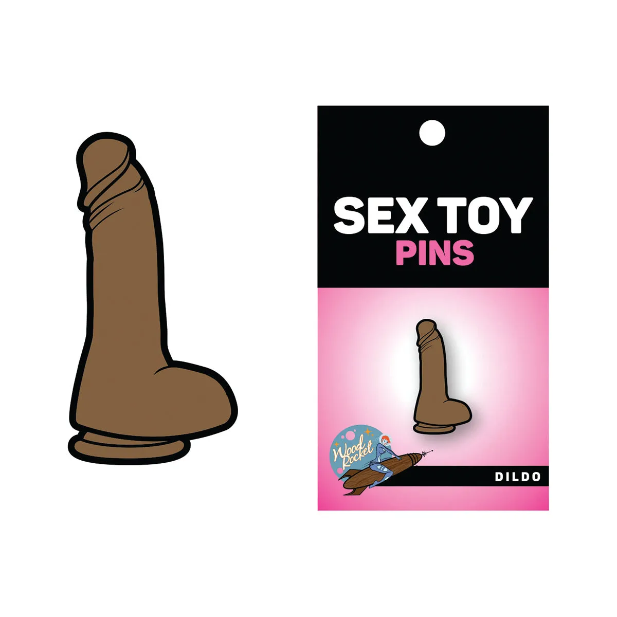 Sex Toy Pin Brown Dildo