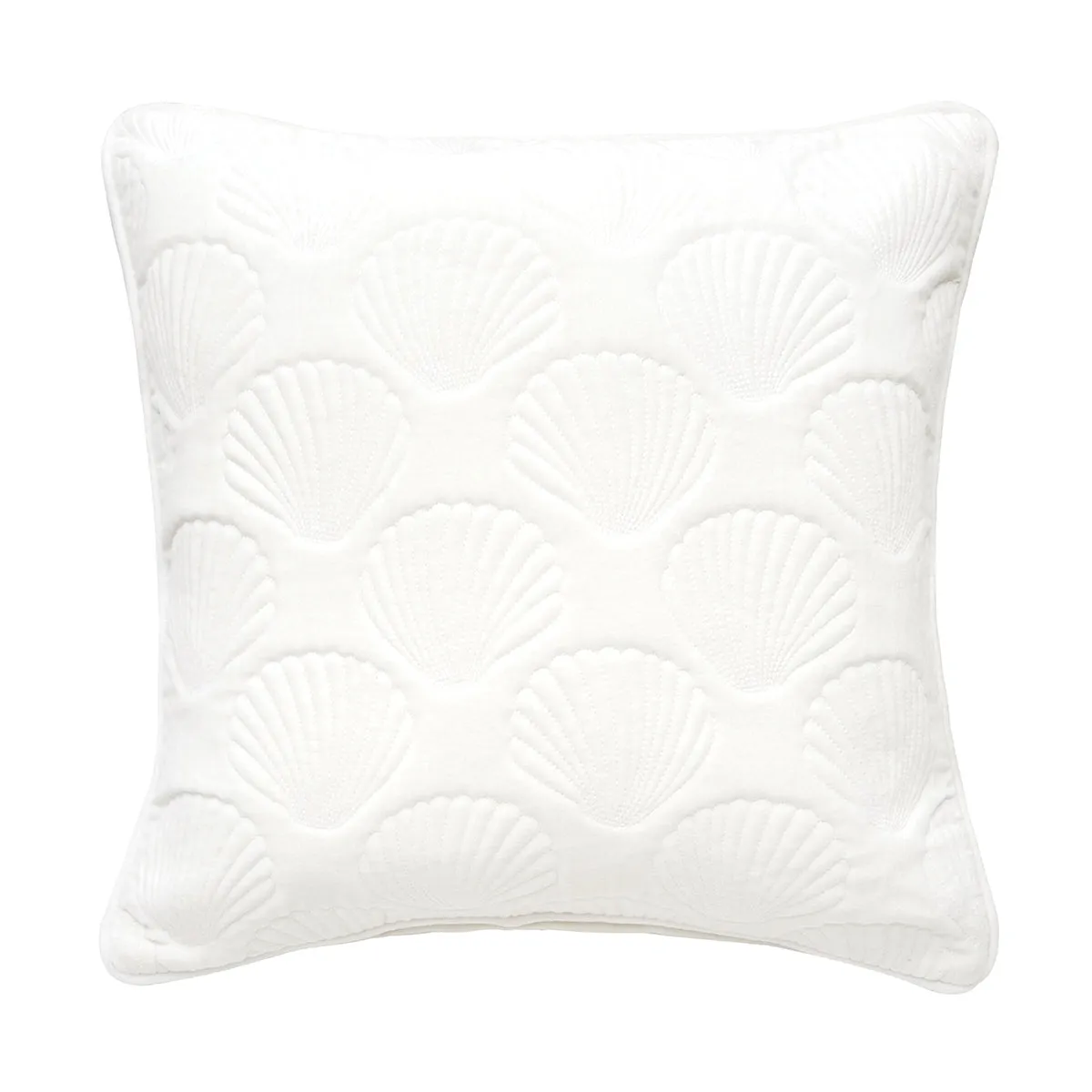 Shells White Velvet Pillow