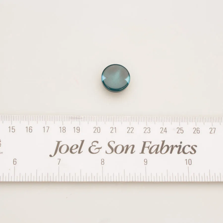 Small Teal Round Button