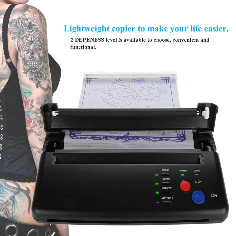 Tattoo Transfer Machine Printer Drawing Thermal Stencil Maker Copier for Tattoo Transfer Paper Supply Permanet Lighter Machine