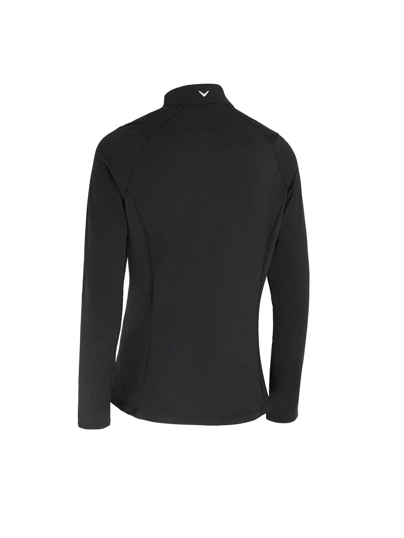 Women's Thermal Longsleeve Fleece Back Jersey Polo In Caviar