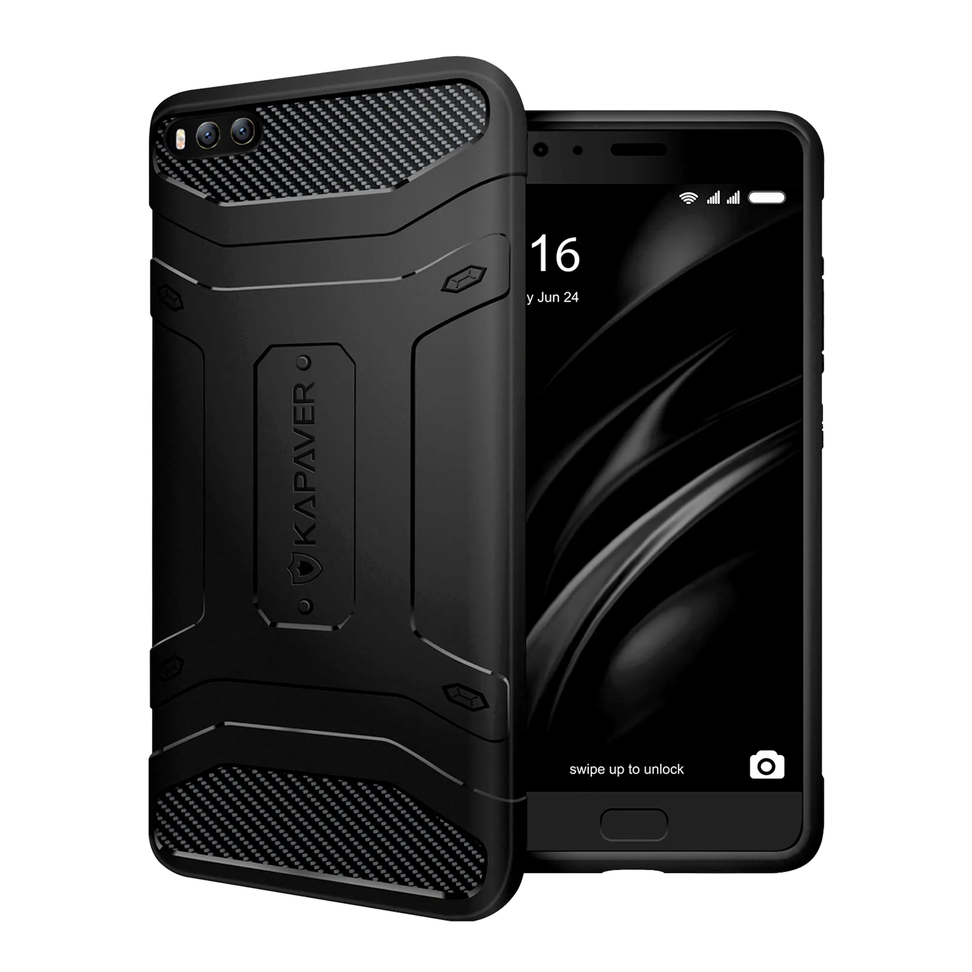 Xiaomi Mi6 Back Cover Case | Rugged - Black