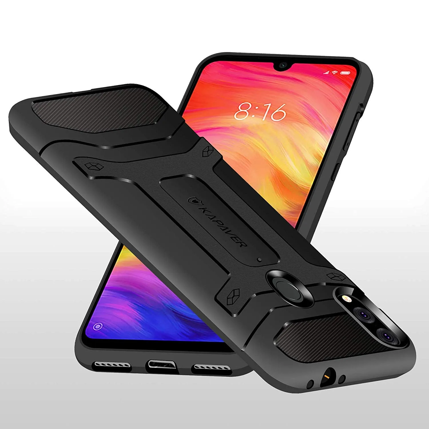 Xiaomi Redmi Note 7 Pro Back Cover Case | Rugged - Black